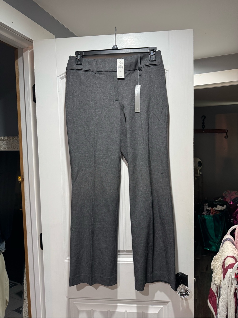 LOFT Gray Julie Trousers